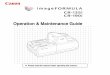 CR-135i/CR-190i Operation & Maintenance Guidedownloads.canon.com/nw/pdfs/scanner/CR_190i_135i... · 2015-12-03 · 2 FCC REGULATIONS (For 120V model) Check Reader, Model M111071/M111021