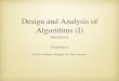 Design and Analysis of Algorithms (I)basics.sjtu.edu.cn/~liguoqiang/teaching/X037506/lectures/... · 2020-02-20 · Design and Analysis of Algorithms (I) Introduction Guoqiang Li