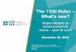 The TOSI Rules - CTF PP 2018/TOSI.pdf · 5 The TOSI Rules –What’s new? TOSI –Application • Related business / Entreprise liée − Business carried on by a source individual