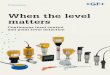When the level matters - gfps.com...Wetted materials PP or PVDF 6 Continuous level control Ultrasonic technology Fundamental level control Non-contacting ultrasonic level transmitter