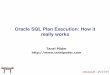 Oracle SQL Plan Execution: How it really works · Tanel Põder SQL execution terminology ACCESS PATH A means to access physical data in database storage From tables, indexes, external