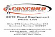 List & Net Concord Road Equipment Mfg., Inc. Page …2019R6 Price List – List & Net Concord Road Equipment Mfg., Inc. Page 1 of 430 Concord Road Equipment Mfg., Inc. 2019 Road Equipment