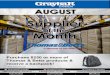 Supplier - Graybar Canada · AUGUST Supplier of the Month Purchase $250 or more of Thomas & Betts products & receive a backpack! * While Quantities Last
