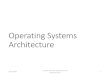 Operating Systems Architecture · Operating System (OS) •The operating system is program that acts as an intermediary between a user of a computer and the computer hardware •In