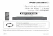 Operating Instructions Blu-ray DiscTM Player · Operating Instructions Blu-ray DiscTM Player Model No. DP-UB9000 Thank you for purchasing this product. Please read these instructions