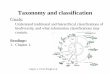 Taxonomy and classificationTaxonomy and classification · Taxonomy and classification (contTaxonomy and classification (cont d)’d) This is a cladogram. Each branching ii dEhb h