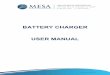 BATTERY CHARGER USER MANUAL - Mesa Technical Associatesmesa-tec.com/.../Mesa-Battery-Charger-User-Manual.pdf · Thank you for choosing this product. This battery charger/rectifier