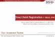 Direct Debit Registration KBank ATM - MFC Asset Management · Consent letter for direct debit 1 Copy / 1 Account Business Support Department , MFC Asset Management PLC 199 Column