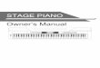 STAGE PIANO Owner’s · PDF file stage piano owner’s manual pitch bend perform. metronome accomp melody 1 melody 2 melody 3 melody 4 melody 5 twinova sustain touch perform perform.h