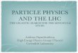 PARTICLE PHYSICS AND THE LHC - University of Cambridge · 2008-11-03 · Forces of Nature Four forces govern the interaction between the matter particles. The act of sitting on a