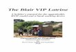 The Blair VIP Latrine - Sustainable Sanitation Alliance · The Blair VIP Latrine A builder’s manual for the upgradeable ... Suitable door fitted with strong hinges, fired bricks