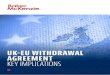 UK-EU WITHDRAWAL AGREEMENT KEY …...UK-EU Withdrawal Agreement: Key Implications On 17 October 2019 the UK and EU approved a revised Agreement on the withdrawal of the United Kingdom