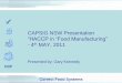 CAPSIG NSW Presentation · HACCP Codex has 12 steps..and the 7 Principles of HACCP •6. List potential hazards, conduct a hazard analysis and consider measures to control any hazards