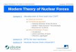 Evgeny Epelbaum, FZ Jülich & University Bonn Modern Theory of … · 2009-09-26 · Modern Theory of Nuclear Forces. Evgeny Epelbaum, FZ Jülich & University Bonn. Lacanau, 28.09.2009
