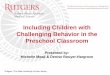 Including Children with Challenging Behavior in the ... ¢â‚¬â€œ Punitive interactions with authority figures