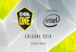 COLOGNE 2019 - esl-one.com · 1. weekend/plus/premium ticket holders: keep your wristband on throughout the whole event. without it you cannot re-enter the arena. (day ticket holders