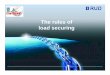 The rules of load securing - IRU | World Road Transport ... · The rules of load securing Tradition in LeadershipTradition in Dynamic Innovation 1. Ladungssicherung 2006 1. “The