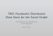 TAO: Facebook’s Distributed Data Store for the Social Graphistoica/classes/cs294/15/notes/21-tao.pdf · Discussion • TAO uses a relational storage backend, citing operational
