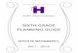 SIXTH GRADE PLANNING GUIDE · number line diagrams Ratio relationships between two quantities Unit rates (including pricing and speed) Equivalent ratio tables, tape diagrams, double