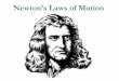 Newton’s Laws of Motion · 2011-11-16 · must remain constant. If the force is constant, the acceleration and mass change as shown above. F(net)=ma 2F=m(2a) 3F=m(3a) If we add