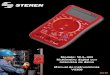 IMPORTANTE - Electrónica Steren México · 2017-11-22 · Conecte la punta de prueba roja al conector marcado como “VΩ mA”, la punta negra al conector marcado como “COM”
