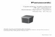 Operating Instructions  - Panasonic · Operating Instructions  Wireless Speaker System Model No. SC-ALL2 Thank you for purchasing this product
