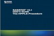SAS/STAT 15.1 User’s Guide · 4834 F Chapter 61: The HPPLS Procedure TheCLASSstatement in PROC HPPLS permits two parameterizations: the GLM-type parameteriza-tion and a reference