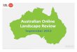 Australian Landscape Review · 2019-05-29 · Key State of the Online Landscape – September 2012Online Statistics –March 2012 Snapshots of the Australian Online Consumer In this