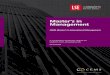 Master’s in Management - CareerHub Login · 2012-10-17 · Master’s in Management Master’s in Management . 7 Programme format: Two years of courses worth a total of 8.5 units