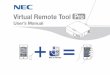 Virtual Remote Tool - NEC Display Solutions · The Virtual Remote Tool Pro is a software application for operating NEC projectors from an iPad, iPhone, iPod touch or other iOS device