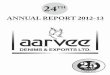 AARVEE DENIMS AND EXPORTS LTD.aarveedenims.com/.../uploads/2017/02/annual-report-13.pdfAARVEE DENIMS AND EXPORTS LTD. 2 24th Annual Report 2012-13 Agent about any change of address