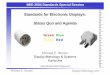 Standards for Electronic Displays: Status Quo and …...Michael E. Becker Display-Metrology.com Standards for Electronic Displays What is a Standard ? u An agreed basis for communication