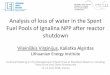 Analysis of loss of water in the Spent Fuel Pools of Ignalina NPP … · 2019-01-25 · Analysis of loss of water in the Spent Fuel Pools of Ignalina NPP after reactor shutdown s]o