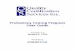 Proficiency Testing Program User Guide - Quality Certification Testing... · PROFICIENCY TESTING PROGRAM - USER GUIDE VERSION 1.2 QCS-LAB-PTUSERGUIDE 2 Service Area: ... Analytic