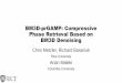 BM3D-prGAMP: Compressive Phase Retrieval Based on BM3D ...web.stanford.edu/~cmetzler/talks/ICME_Presentation_v4.pdfBM3D-prGAMP: Compressive Phase Retrieval Based on BM3D Denoising