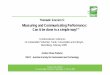 Measuring and Communicating Performance: Can …...Thematic Session 5: Measuring and Communicating Performance: Can it be done in a simple way?“ 1st International Conference on Sustainable