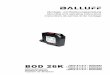 BOD 26K - Balluff · Der BOD 26K entspricht der Laserschutzklasse 2 nach IEC 60825-1. Die technischen Anforderungen genügen der EN 60947-5-2, Ausgabe 2000. Entspricht 21 CFR 1040.10