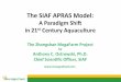 The SIAF APRAS Model: A Paradigm Shift in 21st Century … · 2016-03-04 · The SIAF APRAS Model: A Paradigm Shift in 21st Century Aquaculture Author: Anthony C. Ostrowski, Ph.D