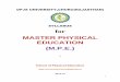 MASTER PHYSICAL EDUCATION (M.P.E.) - OPJS MASTER PHYSICAL EDUCATION (M.P.E.) * School of Physical Education Opjs University,Churu(Rajasthan) 2014-15 . ... Techniques and benefits of