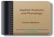 London College of Osteopathy and Health ... · Applied Anatomy and Physiology Course Syllabus London College of Osteopathy and Health Sciences 1. ... Muscles of the Forearm Muscles
