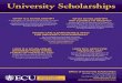 University Scholarships · 2017-12-05 · C.S. 18-948 East Carolina University prohibits unlawful discrimination based on the following protected classes: race/ethnicity, color, genetic