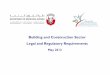 Building & Construction Sector EHSMS Requirements · Construction Sector / Entities / Employees & Records AD EHSMS Code of Practice 18.0 Worker camps and other Employer Supplied Accommodation
