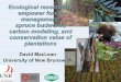 empower forest management: spruce budworm, carbon modeling, … · 2014-05-05 · • Without spraying on the Cape Breton Highlands, mortality in spruce-fir forests was over 85%
