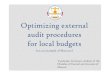 Optimizing external audit procedures for local budgets seminar Tenerife/Presentation... · 2014-03-13 · Optimizing external audit procedures for local budgets (on an example of