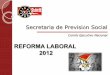 Secretaria de Previsión Social Laboral 2012.pdf · Certificación ISO 9001:2000 Secretaria de Previsión Social Comité Ejecutivo Nacional A) EXPOSICIÓN DE MOTIVOS •Modernizar