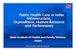 Public Health Care -Infrastructure ,HR and Performance F 04.12 Health Care -Infrastructure ,HR and Performance...Public Health Care in India • Well developed administrative systemWell