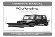 Kubota RTV X1140 Cab (VC5045) Rev. Ccdn-ecomm.dreamingcode.com/...Kubota_RTV_X1140_Cab_77700-VC5045_Rev… · This is the owner’s manual for the Cab Enclosure kit for the Kubota