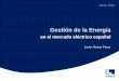 Gestión de la Energía - Universidad de Sevillacatedraendesa.us.es/documentos/sem_javier_alonso/ETSII 2013.pdf · Compradores y vendedores envían sus ofertas antes de las 10:00
