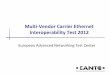 Multi-Vendor Carrier Ethernet Interoperability Test Multi-Vendor Carrier Ethernet Interoperability Test