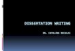 Research Student Lunchtime Workshops Planning and Drafting ... 3_Dissertation Writing.pdf · Helps you focus your thesis and strengthens coherence Gives you a view of the thesis as